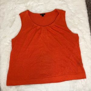 Lafayette 148 New York Orange Linen Top